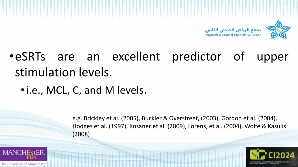 esrts are an excellent predictor of upper