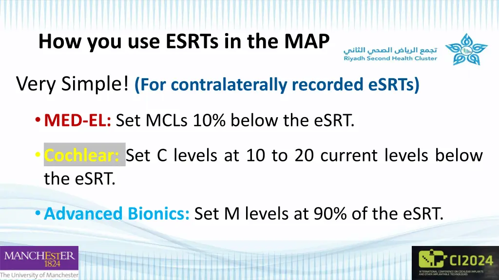 how you use esrts in the map