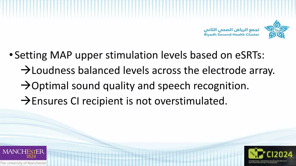 setting map upper stimulation levels based