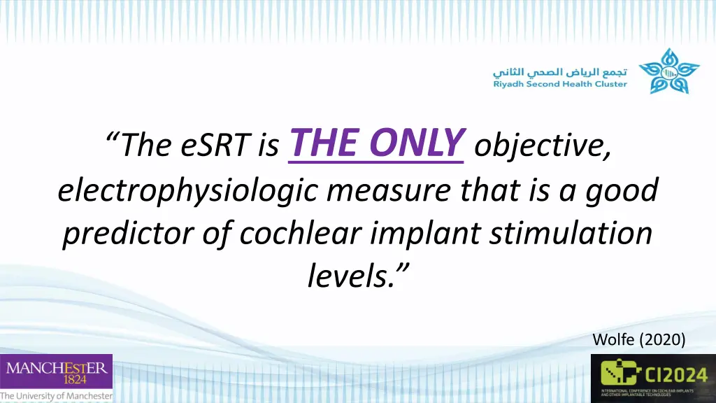 the esrt is the only objective electrophysiologic