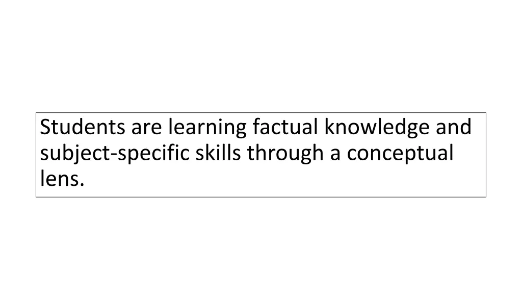 students are learning factual knowledge