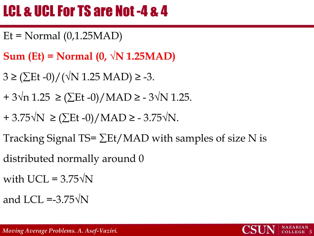 lcl ucl for ts are not 4 4 1