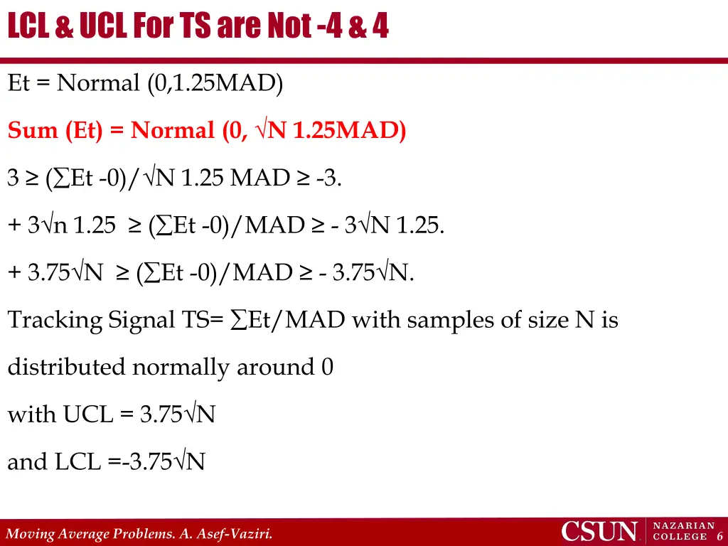 lcl ucl for ts are not 4 4 2