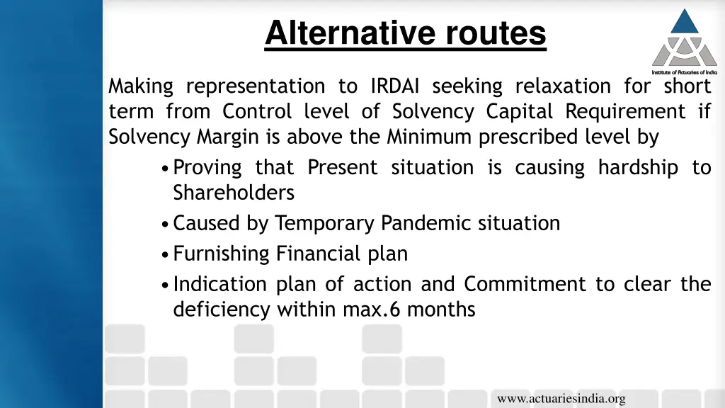alternative routes