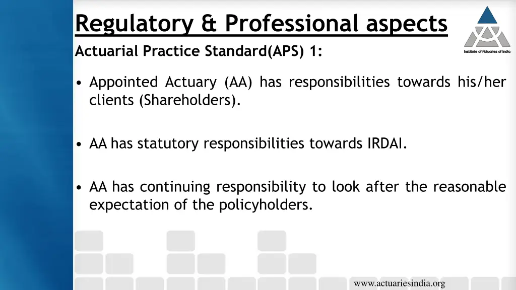 regulatory professional aspects actuarial 4