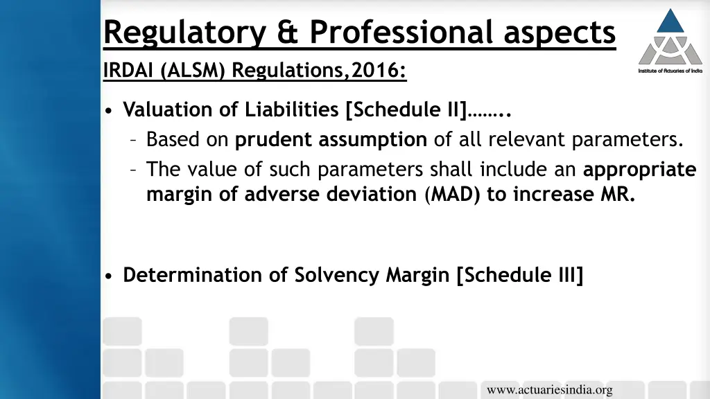 regulatory professional aspects irdai alsm 1