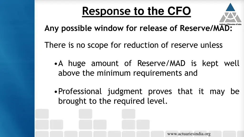 response to the cfo 2