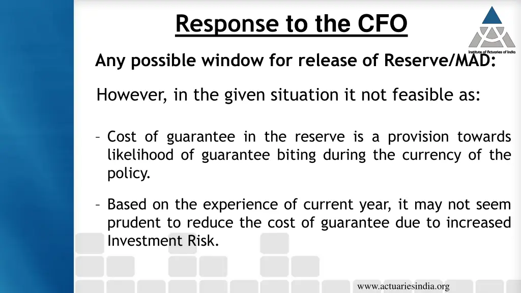 response to the cfo 4