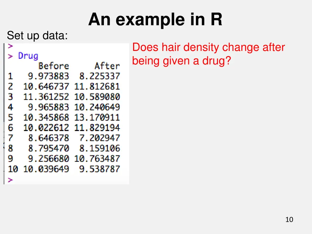 an example in r