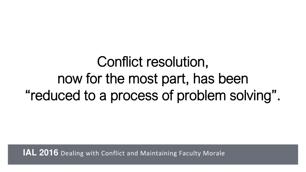 conflict resolution conflict resolution
