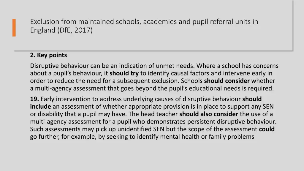 exclusion from maintained schools academies