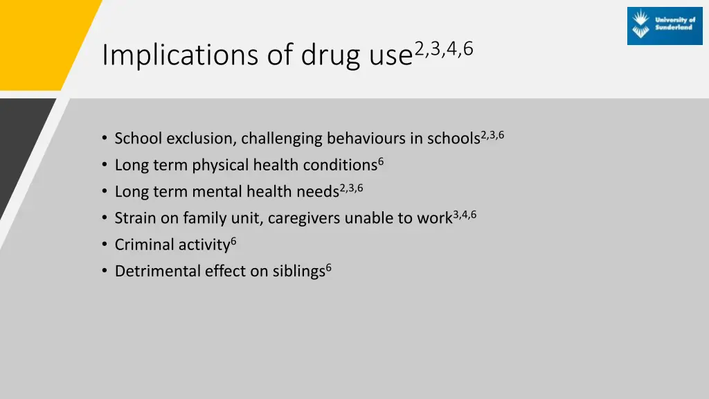 implications of drug use 2 3 4 6