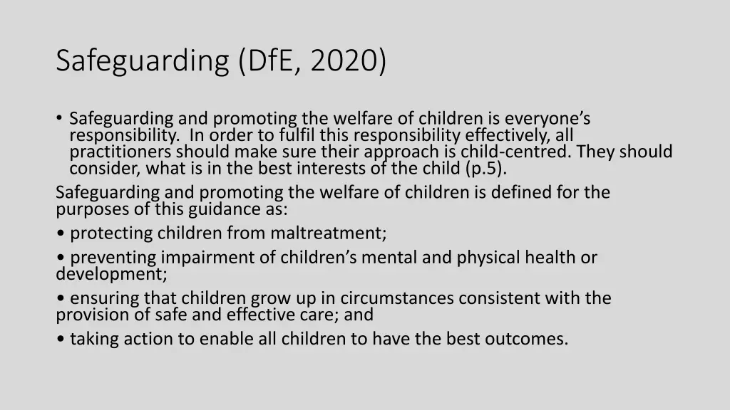 safeguarding dfe 2020