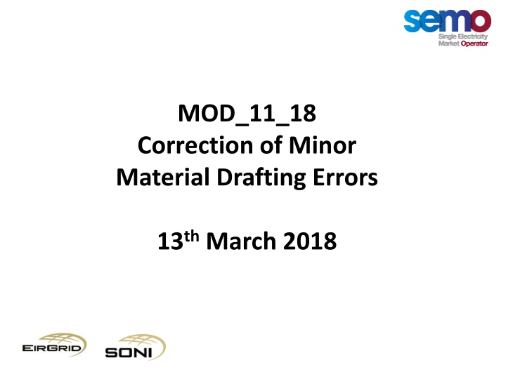 mod 11 18 correction of minor material drafting
