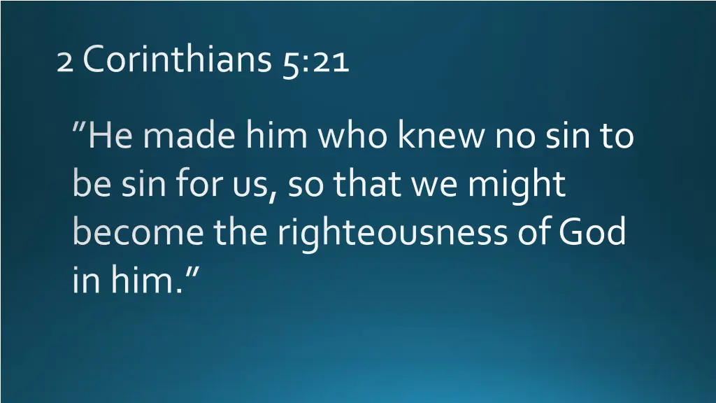2 corinthians 5 21