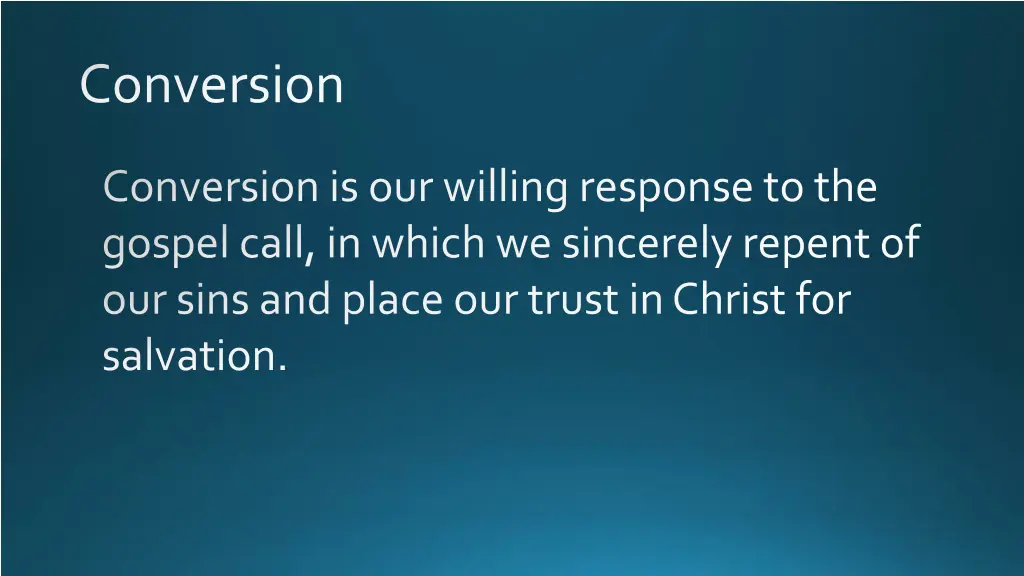 conversion