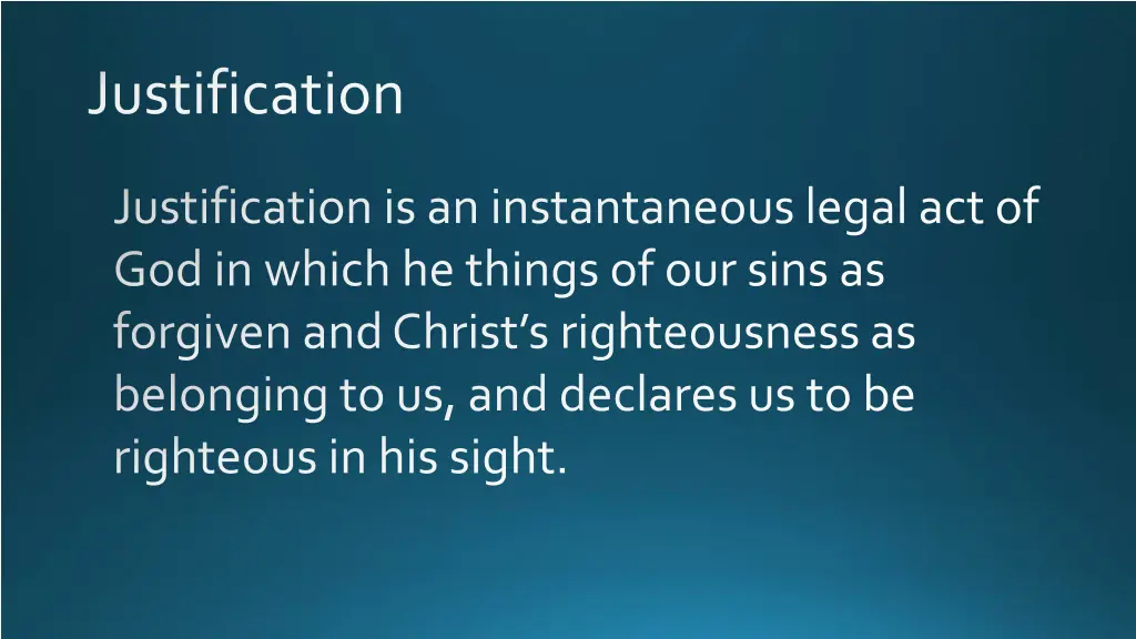justification