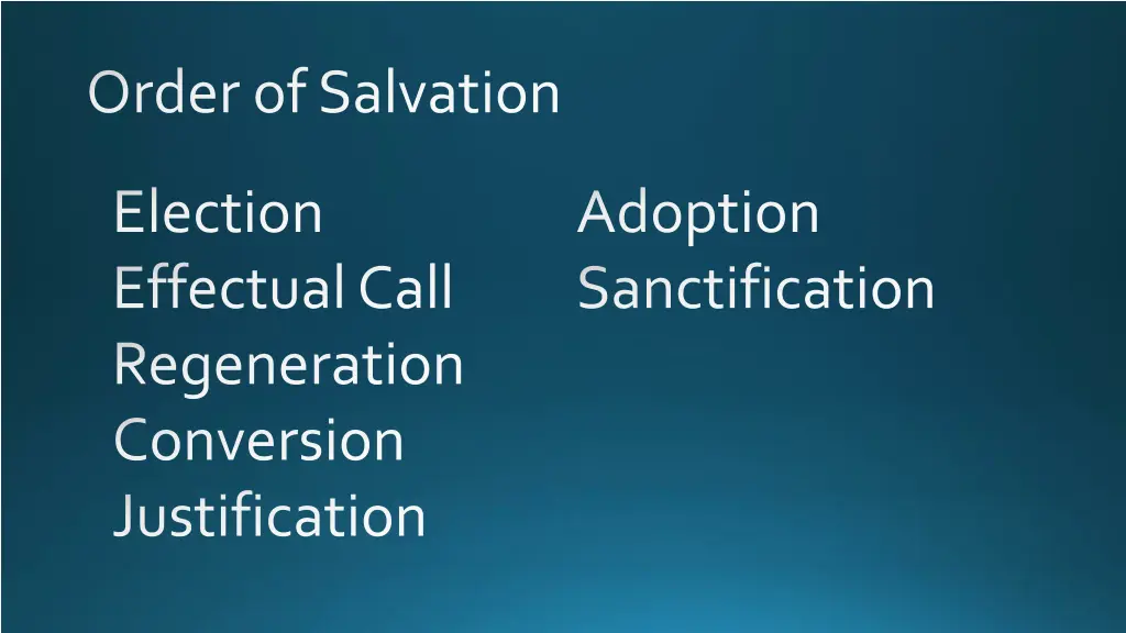 order of salvation 5