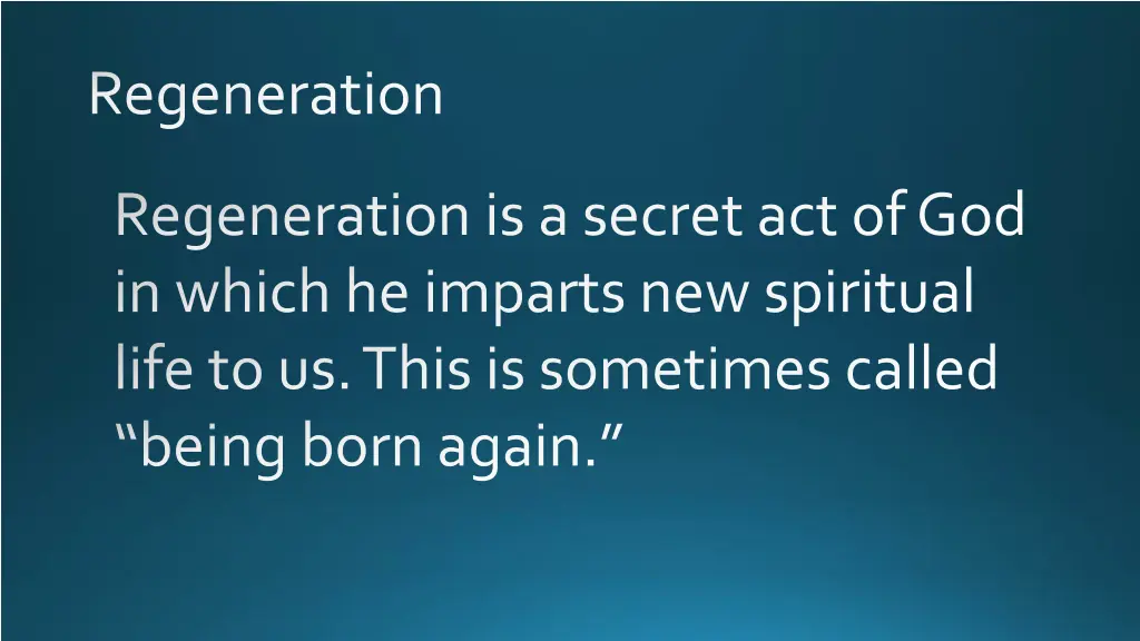 regeneration