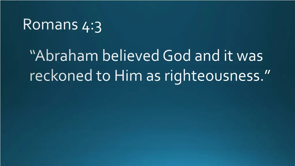 romans 4 3
