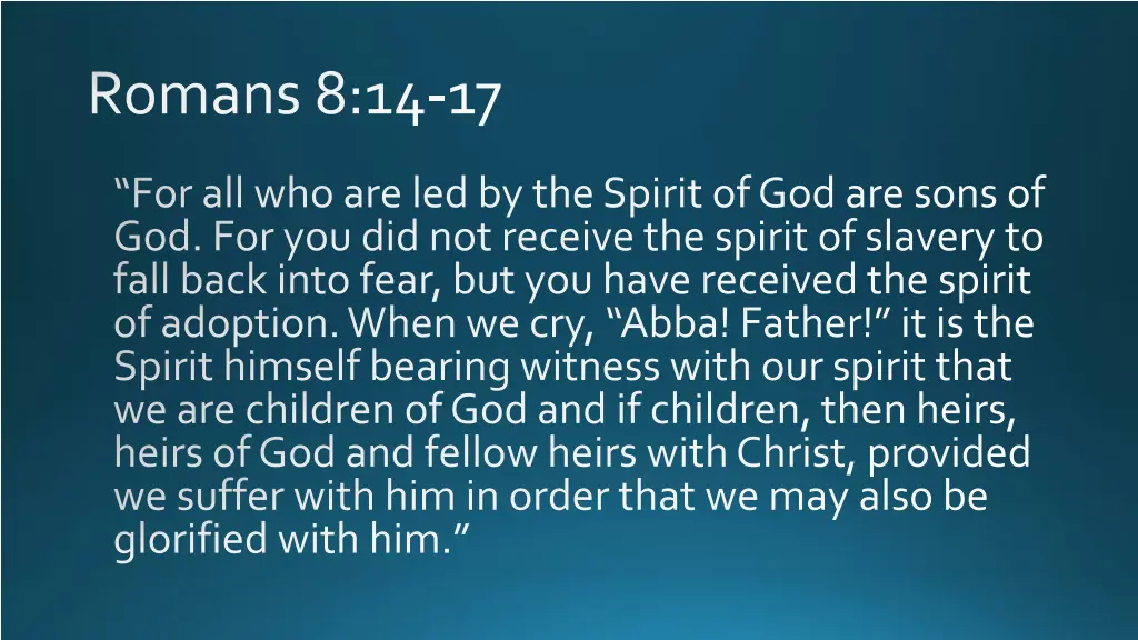 romans 8 14 17