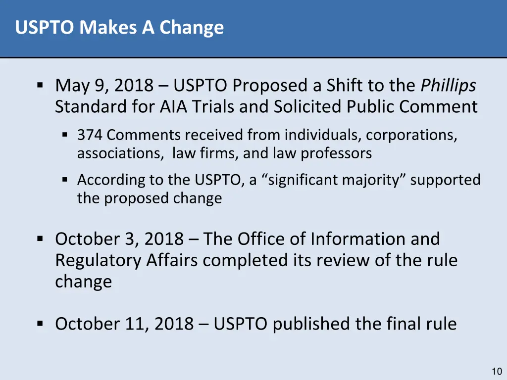 uspto makes a change