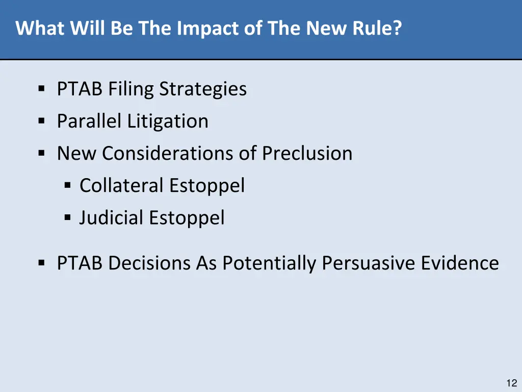 what will be the impact of the new rule