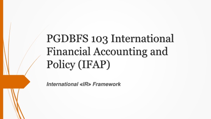 pgdbfs 103 international financial accounting