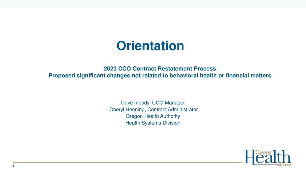 orientation