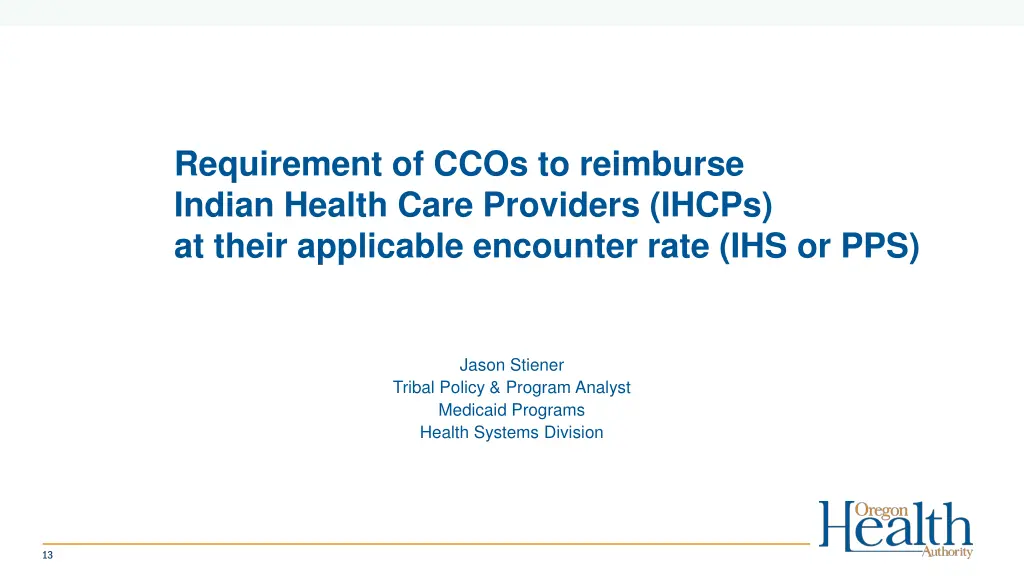 requirement of ccos to reimburse indian health