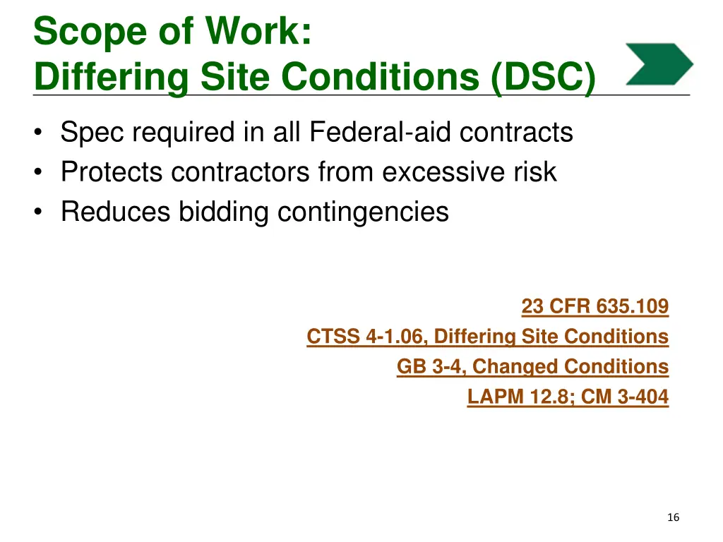 scope of work differing site conditions dsc 2