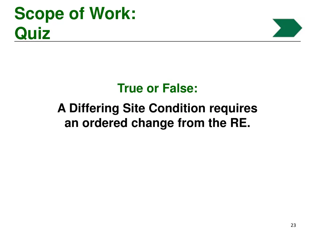 scope of work quiz 4