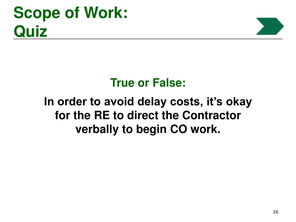 scope of work quiz 7