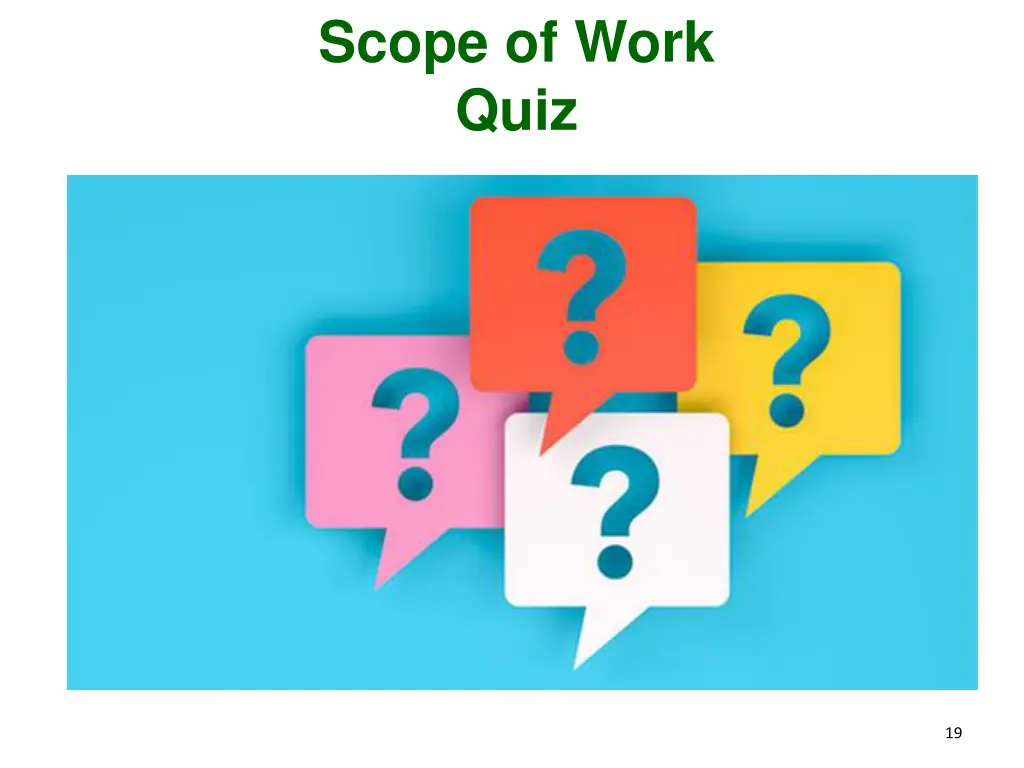 scope of work quiz