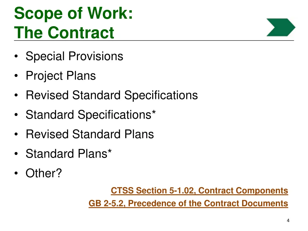 scope of work the contract 1