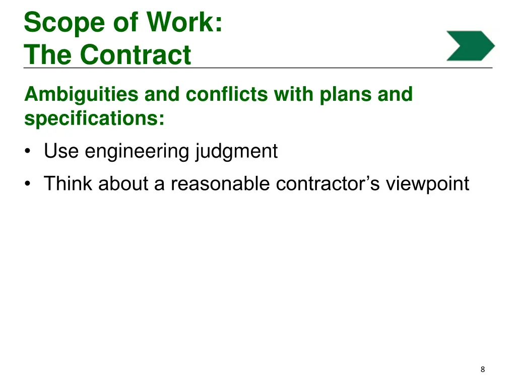 scope of work the contract 5