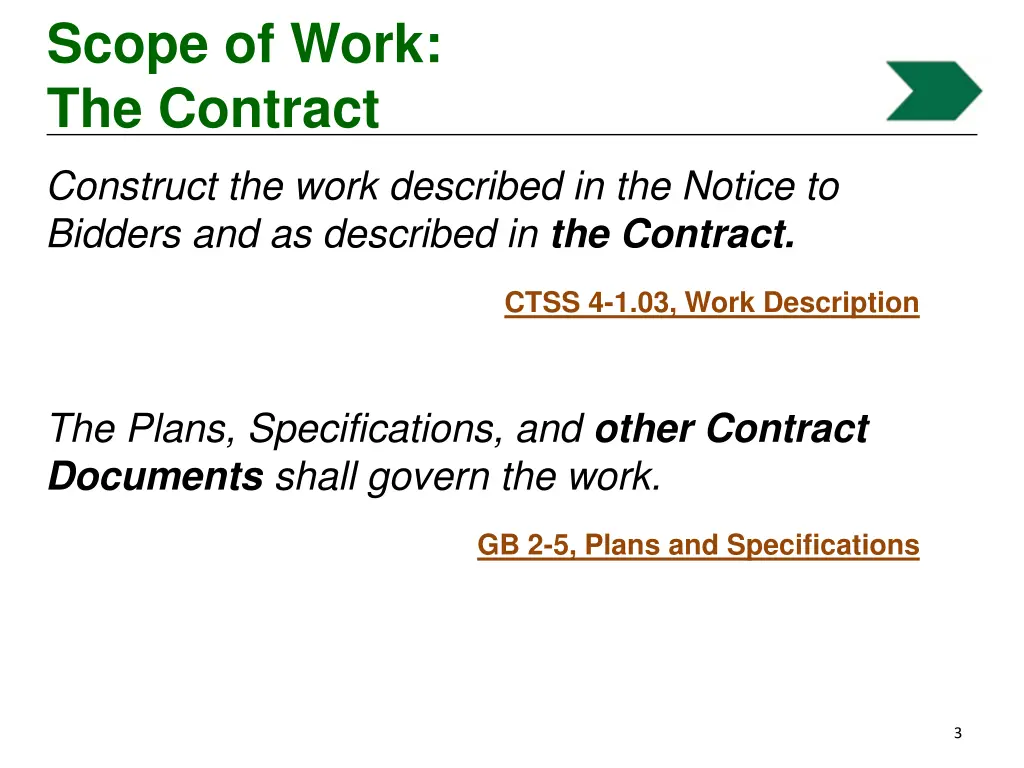 scope of work the contract