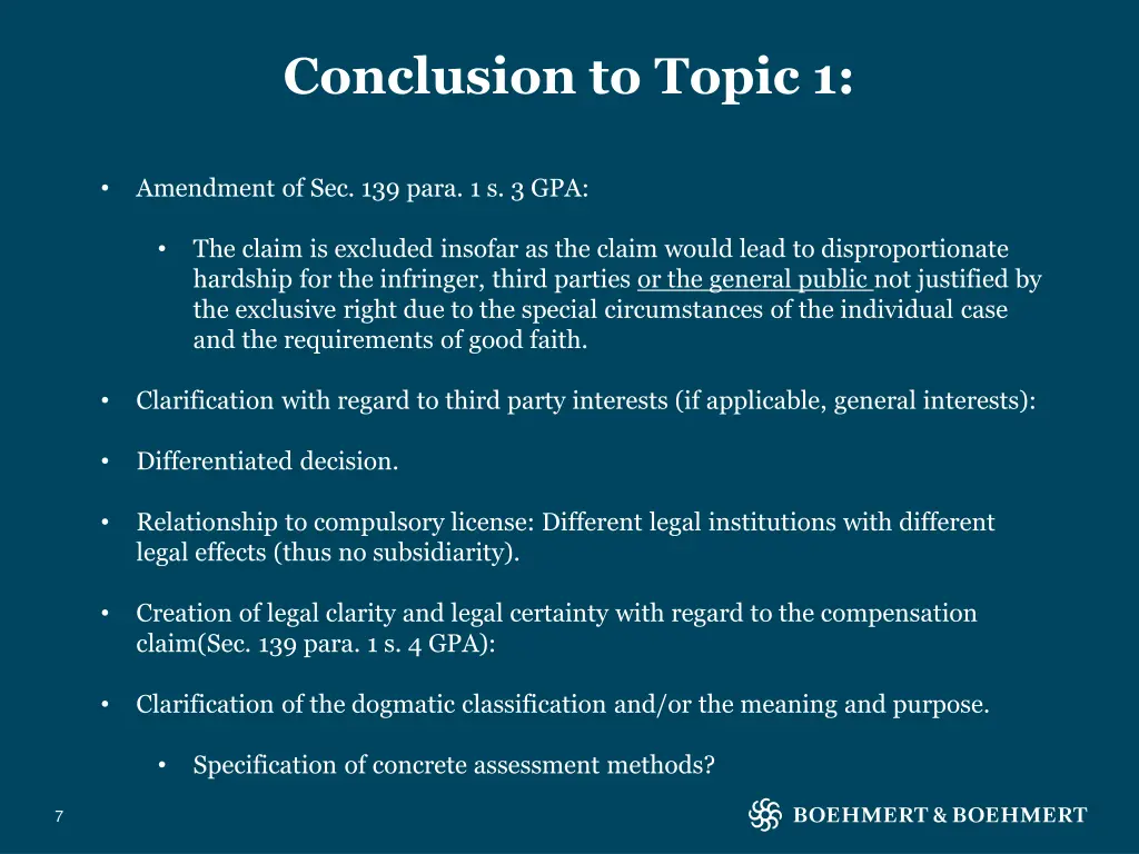 conclusion to topic 1