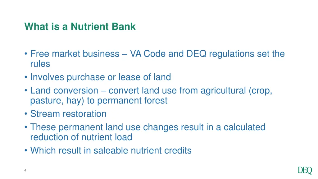 what is a nutrient bank