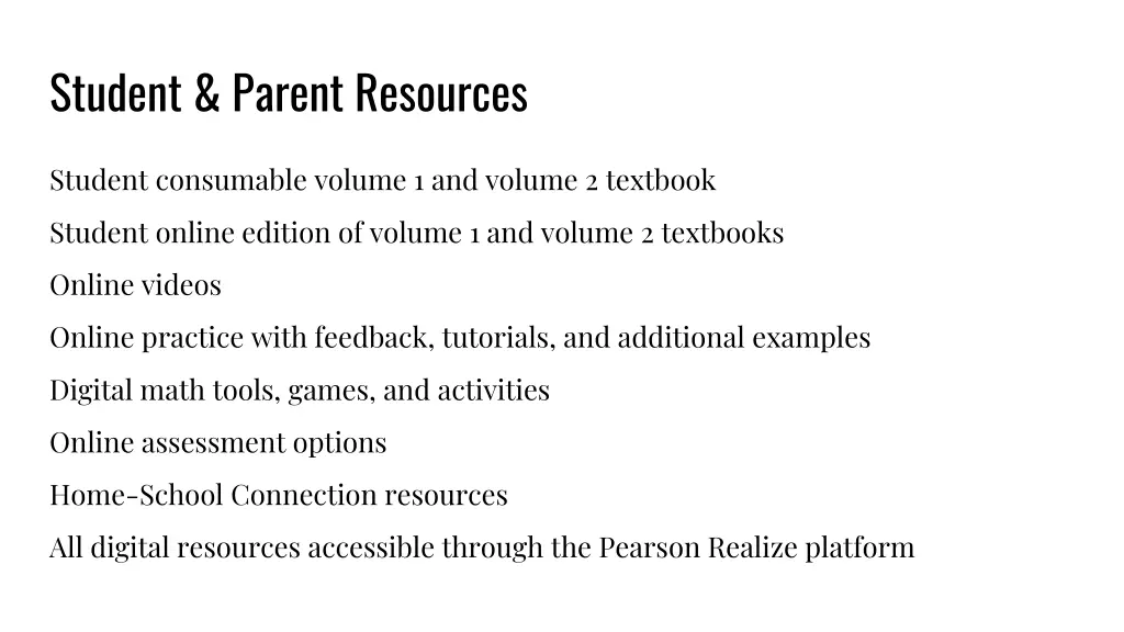 student parent resources