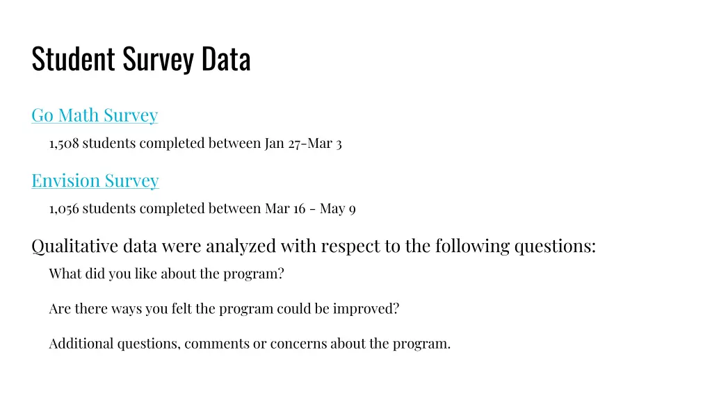 student survey data