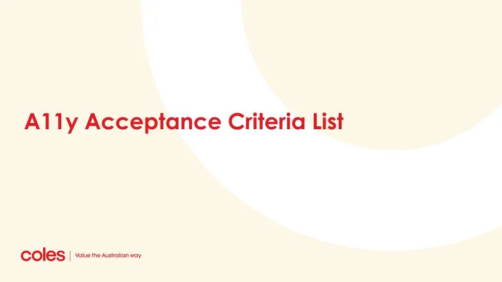 a11y acceptance criteria list