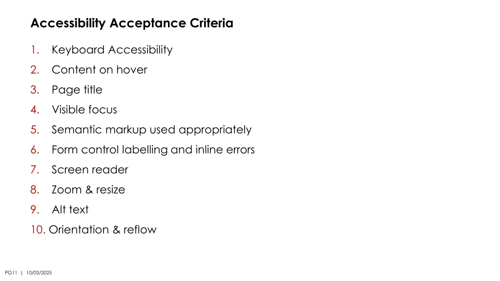 accessibility acceptance criteria 1