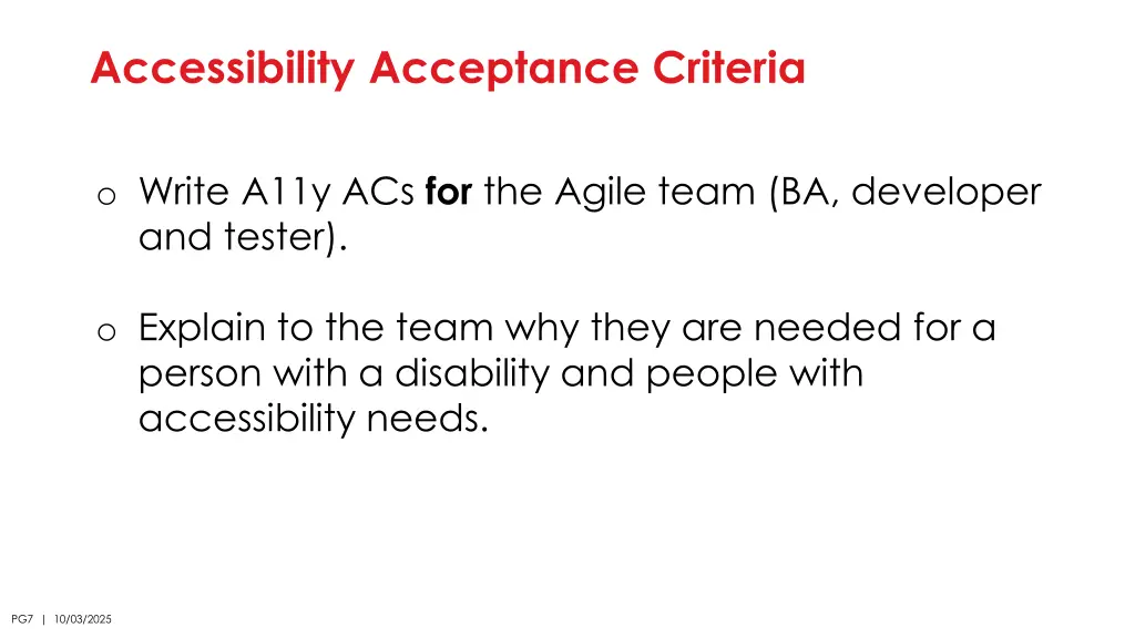 accessibility acceptance criteria