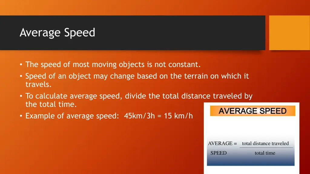 average speed