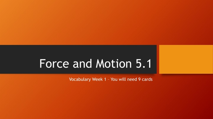 force and motion 5 1
