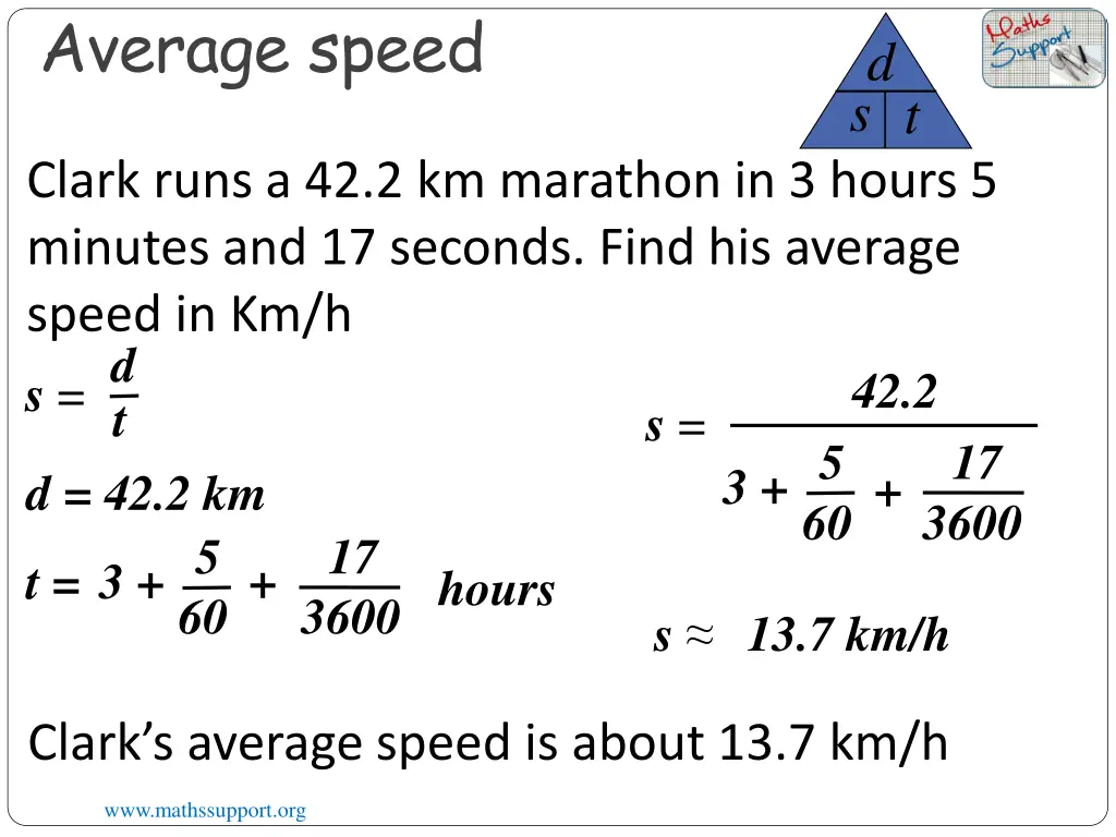 average speed 6