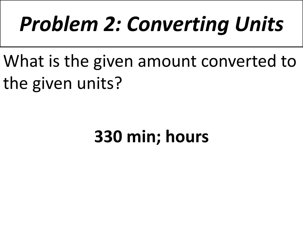 problem 2 converting units