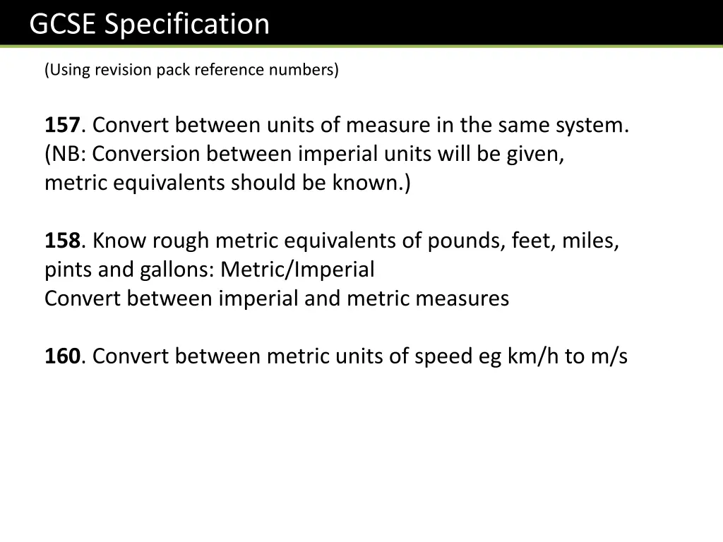 gcse specification