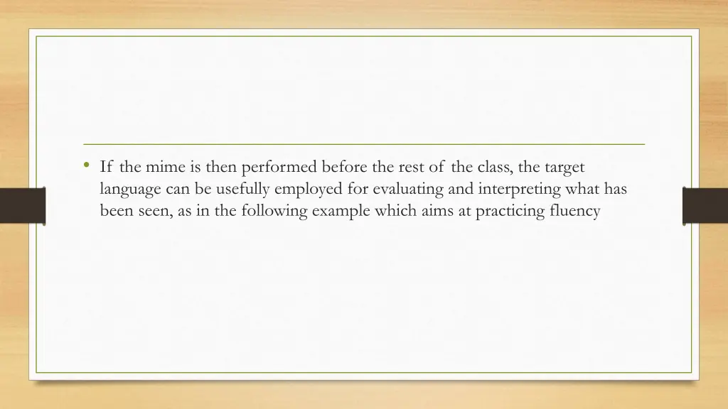 if the mime is then performed before the rest